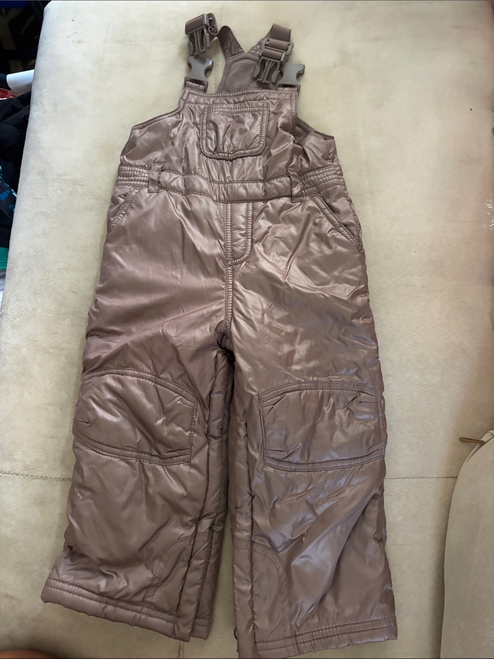 GAP Kids Brown Puffer Bib Snow Overalls